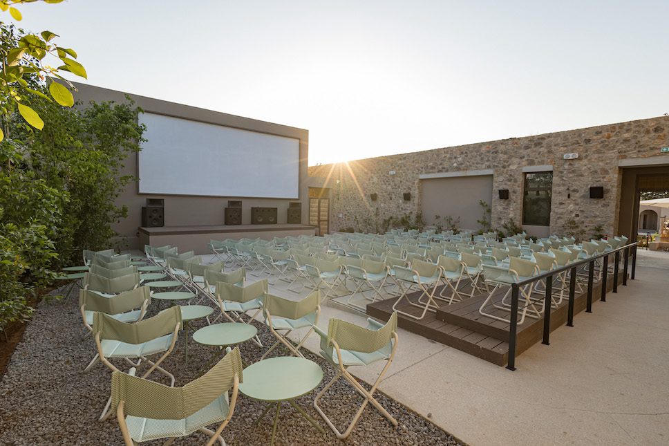 The open air cinema at the Costa Navarino agora