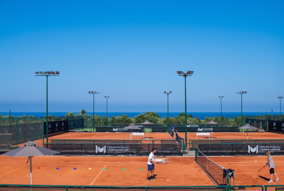 Tennis lessons at Costa Navarino